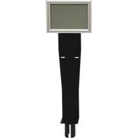 Porte-distributeur/enseigne pour poteaux de barri&egrave;re pour le contr&ocirc;le des foules, Noir Equipex