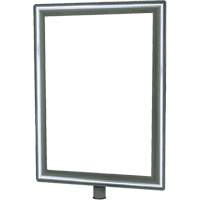 Porte-enseigne vertical robuste pour montant classique, Chrome poli Equipex