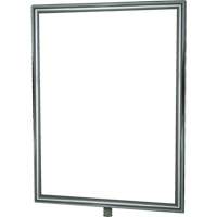 Porte-enseigne vertical robuste pour montant classique, Chrome poli Equipex