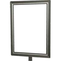 Porte-enseigne vertical robuste pour montant classique, Chrome satin&eacute; Equipex