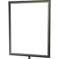 Porte-enseigne vertical robuste pour montant classique, Chrome satin&eacute; Equipex