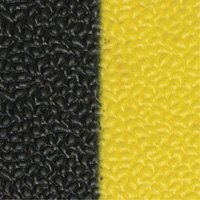 Tapis antifatigue Airsoft, Rugueux, 3' x 5' x 3/8", Noir/Jaune, &eacute;ponge en PVC Equipex