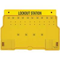 Trilingual Covered Lock Station, None Padlocks, 10 Padlock Capacity, Padlocks Not Included Equipex