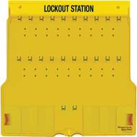 Trilingual Covered Lock Station, None Padlocks, 20 Padlock Capacity, Padlocks Not Included Equipex