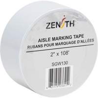 Aisle Marking Tape, 2" x 108', PVC, White Equipex