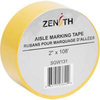 Aisle Marking Tape, 2" x 108', PVC, Yellow Equipex