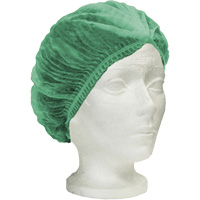 Ronco Care Pleated Bouffant Cap, Polypropylene, 21", Green Equipex