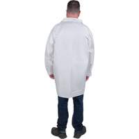 Protective Lab Coat, Microporous, White, Medium Equipex
