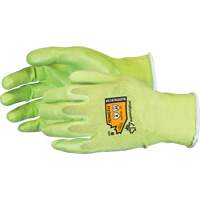 Composite Filament Fiber Cut-Resistant Hi-Viz Glove, Size 5, 18 Gauge, Foam Nitrile Coated, TenActiv Shell, ANSI/ISEA 105 Level 4 Equipex