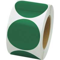 Pastilles de marquage color&eacute;es, Cercle, 3" lo x 3" la, Vert, Vinyle Equipex