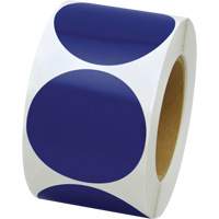 Pastilles de marquage color&eacute;es, Cercle, 3" lo x 3" la, Bleu, Vinyle Equipex