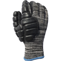 Anti-Impact Coated Hammer Gloves, 8/Medium, Synthetic Palm, Elastic Cuff Equipex