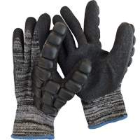 Anti-Impact Coated Hammer Gloves, 8/Medium, Synthetic Palm, Elastic Cuff Equipex