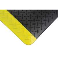 Tapis antifatigue, Losange, 1-2/3' x 3-1/4' x 3/4", Noir/Jaune, Polyur&eacute;thane Equipex