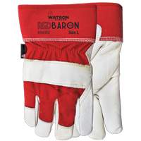 Red Baron Fitter's Gloves, Large, Grain Cowhide Palm, Sherpa Inner Lining Equipex