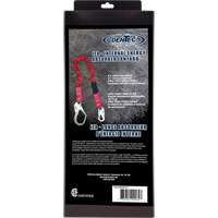 Longe amortisseuse interne ShockSorb, 6', Point d'ancrage &agrave; Crochet mousqueton, Crochet mousqueton aux jambes, Polyester Equipex