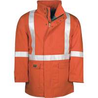 Parka dhiver &agrave; doublure matelass&eacute;e AllOut Westex UltraSoft avec bandes r&eacute;fl&eacute;chissantes, Petit, Orange haute visibilit&eacute;, 46 cal/cm² Equipex