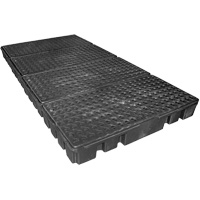 Black Diamond Low Profile Spill Pallet, 102 US gal. Spill Capacity, 96" x 49" x 6.5" Equipex