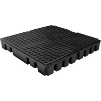 Black Diamond Low Profile Spill Pallet, 51 US gal. Spill Capacity, 49" x 48" x 6.5" Equipex