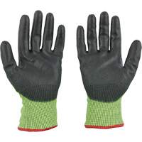 Gants &agrave; haute visibilit&eacute; enduits par trempage, Taille Petit, Calibre 15, Rev&ecirc;tement Polyur&eacute;thane, Enveloppe en Poly&eacute;thyl&egrave;ne, ASTM ANSI niveau A5 Equipex