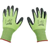 Gants &agrave; haute visibilit&eacute; enduits par trempage, Taille Petit, Calibre 15, Rev&ecirc;tement Polyur&eacute;thane, Enveloppe en Poly&eacute;thyl&egrave;ne, ASTM ANSI niveau A5 Equipex