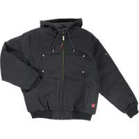 Blouson d'aviateur en toile lourde avec capuchon, Hommes, Petit, Noir Equipex