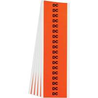 &eacute;tiquette de tension pour conduit  DC , 1/2" x 2-1/4", &eacute;toffe/Vinyle, Anglais Equipex