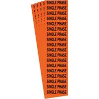 &eacute;tiquette de tension pour conduit  Single Phase , 1/2" x 2-1/4", &eacute;toffe/Vinyle, Anglais Equipex