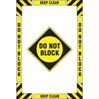 Trousse de marquage du sol ?Keep Clear Do Not Block? (se tenir &agrave; l&eacute;cart - ne pas encombrer), Adh&eacute;sif, Anglais avec pictogramme Equipex