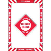 Trousse de marquage du sol ?Emergency Equipment? (&eacute;quipement durgence), Adh&eacute;sif, Anglais avec pictogramme Equipex