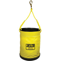 Seau escamotable avec rev&ecirc;tement en vinyle, 11" lo x 11" la x 16" h, Nylon, Noir/Jaune Equipex
