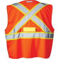 Veste de s&eacute;curit&eacute; SV350 X-Back avec lampe, Orange haute visibilit&eacute;, Petit, Polyester Equipex