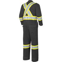 7702BK Combinaison ignifuge et r&eacute;sistant &agrave; l'arc &eacute;lectrique 88/12 FR-Tech, Taille 36, Noir, 9,7 cal/cm² Equipex