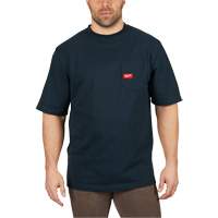 T-shirt robuste avec poche, Hommes, Petit, Bleu Equipex