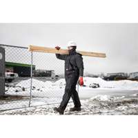 Salopette GridIron de longueur standard avec fermeture &agrave; glissi&egrave;re jusqu'&agrave; la cuisse, Hommes, Grand, Noir Equipex