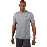 Hybrid Work Tee Shirt, Men's, Small, Grey Equipex