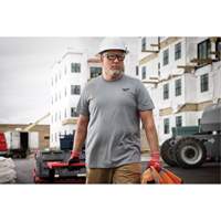 Hybrid Work Tee Shirt, Men's, Small, Grey Equipex
