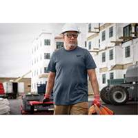 Hybrid Work Tee Shirt, Men's, Small, Blue Equipex