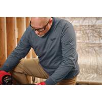 Hybrid Work Tee Shirt, Men's, Small, Blue Equipex