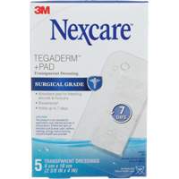 Pansement + tampon transparent Nexcare Tegaderm, Rectangulaire/carr&eacute;e, 4", Plastique, St&eacute;rile Equipex