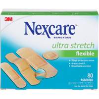 Pansements ultra-extensibles Nexcare, Assorti, Plastique, Non st&eacute;rile Equipex