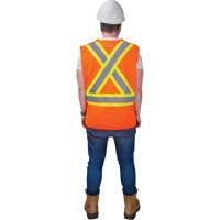 Veste d'arpenteur haute visibilit&eacute; conforme &agrave; la CSA, Orange haute visibilit&eacute;, Grand, Polyester Equipex