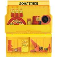 Premier Valve & Electrical Deluxe Lockout Station, None Padlocks, 32 Padlock Capacity, Padlocks Not Included Equipex