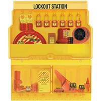 Premier Valve & Electrical Deluxe Lockout Station, Thermoplastic Padlocks, 32 Padlock Capacity, Padlocks Included Equipex