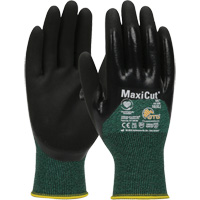 ATG MaxiCut&reg; Oil Cut-Resistant Gloves, Size Large, 15 Gauge, Nitrile Coated, Engineered Yarn Shell, ASTM ANSI Level A2/EN 388 Level 3/EN 388 Level B Equipex
