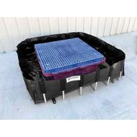 Ultra-IBC Berm&reg; Spill Berm, 400 US gal. Capacity, 6' W x 6' L x 18" H, L-Bracket Equipex