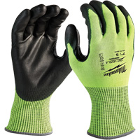Gants haute visibilit&eacute; r&eacute;sistant aux coupures, Taille Petit, Calibre 13, Rev&ecirc;tement Nitrile/Polyur&eacute;thane, Enveloppe en Poly&eacute;thyl&egrave;ne, ANSI/ISEA 105 niveau 4 Equipex