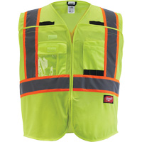 Flagman Safety Vest, High Visibility Lime-Yellow, Medium/Small Equipex