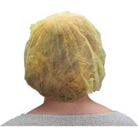 Bouffant Caps, Polypropylene, 21", Yellow Equipex