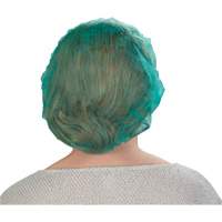 Bouffant Caps, Polypropylene, 21", Green Equipex